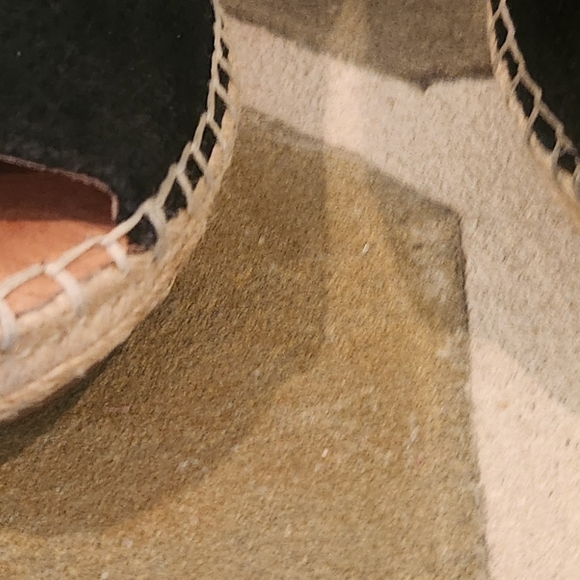 Gentle Souls Black Wedge Espadrilles with Elastic Slingback - Picture 3 of 10